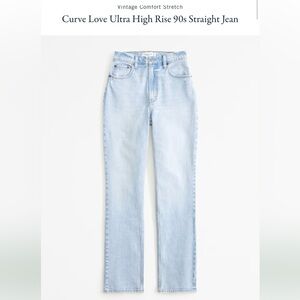 Abercrombie Curve Love Ultra High Rise 90s Straight Jean